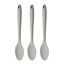 Juego de 3 cucharas de silicona para cocina: cucharas para comida, cucharas para sopa y cucharas creativas para ensalada.