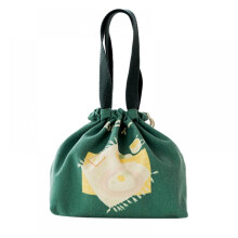 Mini-Lunchtasche für Frauen, Mädchen und Kinder – Thermotasche mit Cartoon-Motiv, japanischer Stil, waschbar und wiederverwendbar (Grün)