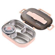 Schulsachen zurück! Avtoify Bento4Cells Lunchbox-Set mit Thermoisolierung, tragbarer Lunchbox und Suppenschüssel, pink