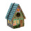 Vogelhaus aus Kunstharz, Vogelfutterhaus, handbemaltes Holz, für Garten, Terrasse oder Veranda 1
