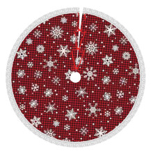 Jupe de sapin de Noël « Joyeux Noël » de 122 cm (48 pouces), tapis de sapin pour les fêtes d'hiver, jupe de sapin pour décorations de Noël