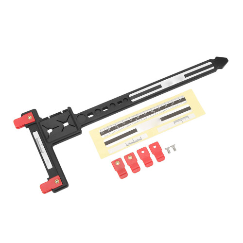 Arrow Measuring T Ruler for Bow Tuning, Plastic, Black, 68g