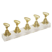 Press On Nail Display Stand with Magnetic Acrylic Holders and Crystal Base for Nail Art Practice
