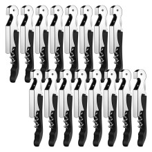Wine Opener Set with Ergonomic Grip, MultiFunction Travel Waiter Corkscrew, 16 Pack Black