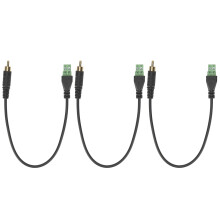 Mono-Stecker auf 2-polige Schraubklemmenbuchse Konverteradapter – kein Löten erforderlich – kompaktes Design für Audio-/Videogeräte (Mikrofon,