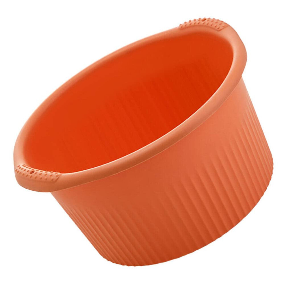 Orange Foot Spa Basin With Massage Bumps For Relaxation And Pedicure Prep, Large Plastic Foot Soak Tub