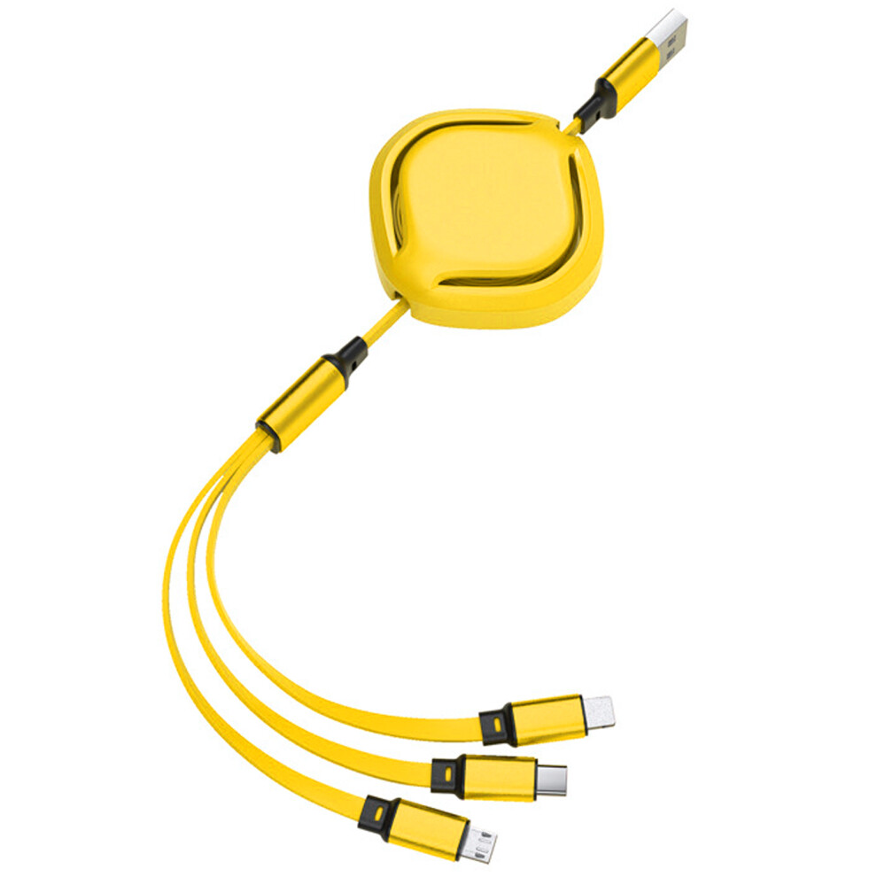 Nylon Braided Cable Multi Charging Cord 3 In 1 Universal Phone Charger With Retractable Design Fast Charging Function Compatible With Apple Android Ty 9176269869502