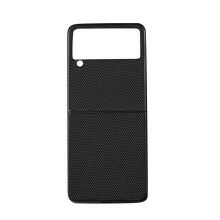 Ochranný kryt pro Galaxy Z Flip3, měkké TPU pouzdro z umělé kůže, tlumící nárazy, s vestavěným stojánkem a vylepšenou ochranou proti