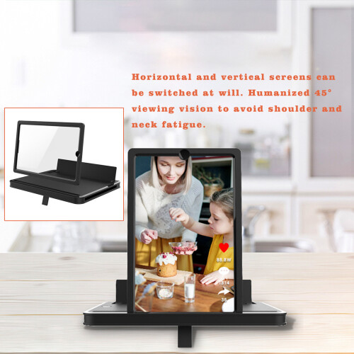 Foldable Screen Magnifier For Enhanced Viewing, Radiation Protection HD Amplifier Projector, Super Slim Design Adjustable Height, Comfortable Experien 2