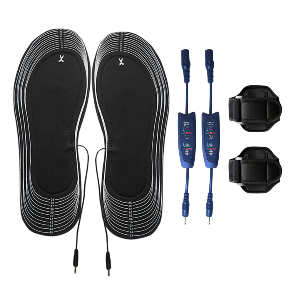 Heated Insoles with 3 Heat Settings, Rechargeable Electric Warmers for Winter Boots and Hiking