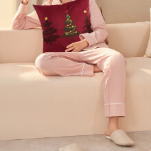 Funda de cojín navideña cuadrada de 45 cm (17,72"), funda decorativa con forma de árbol de Navidad para el hogar, sofá o silla. Compatible con