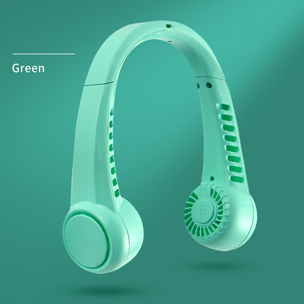 Ozmmyan Usb Fan Silent Sports Portable Leaf Less Electric Fan,Hanging Neck Lazy Portable Outdoor Fan Great Gifts Finder 9773935765559