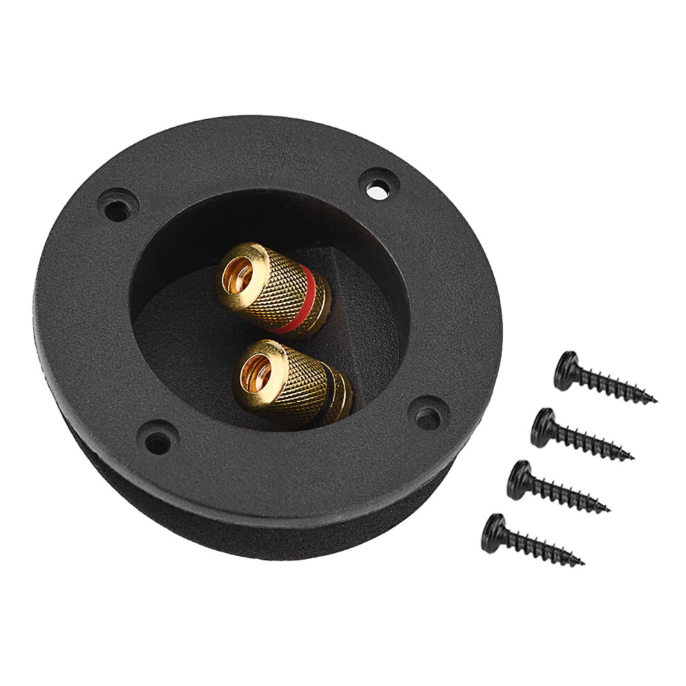 Emoshayoga 2-Way Speaker Terminal Box, 48Mm Copper Binding Post With 2 Mounting Holes, Cable Connector Enclosure For Diy Speaker 9773935768765