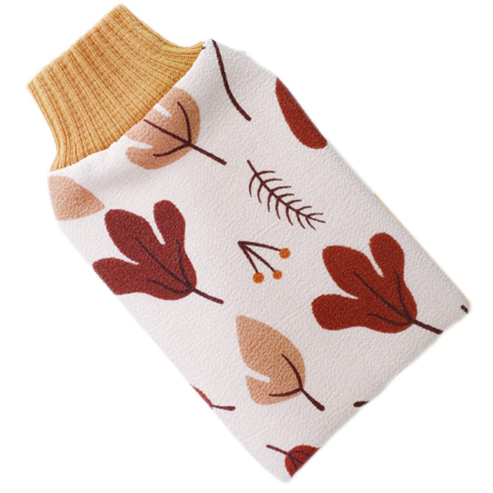 Brown Exfoliating Bath Gloves With Dualtexture For Fullbody Scrubbing And Gentle Massage Effect