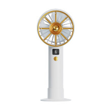YOBOLK Mini Handhållen Fläkt, Bärbar Hopfällbar USB-Fläkt med LED-Display, Tyst 6-hastigheter För Kontor, Utomhus, Resor - Kompatibel med