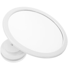 Wall Mounted Bathroom Vanity Mirror for Bedroom Circle Round Man White Plastic