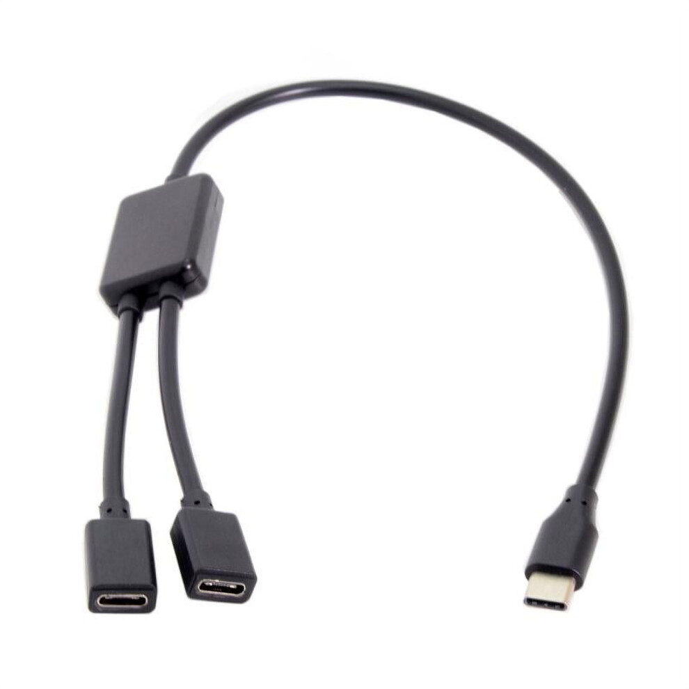 Usb C Male To Two Usb C Female Splitter Hub Cable For Type C Charger Powerbanks 9773935970830