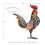 Δημιουργικό μεταλλικό στολίδι Golden Rooster, διακόσμηση κήπου από σφυρήλατο σίδερο, 4