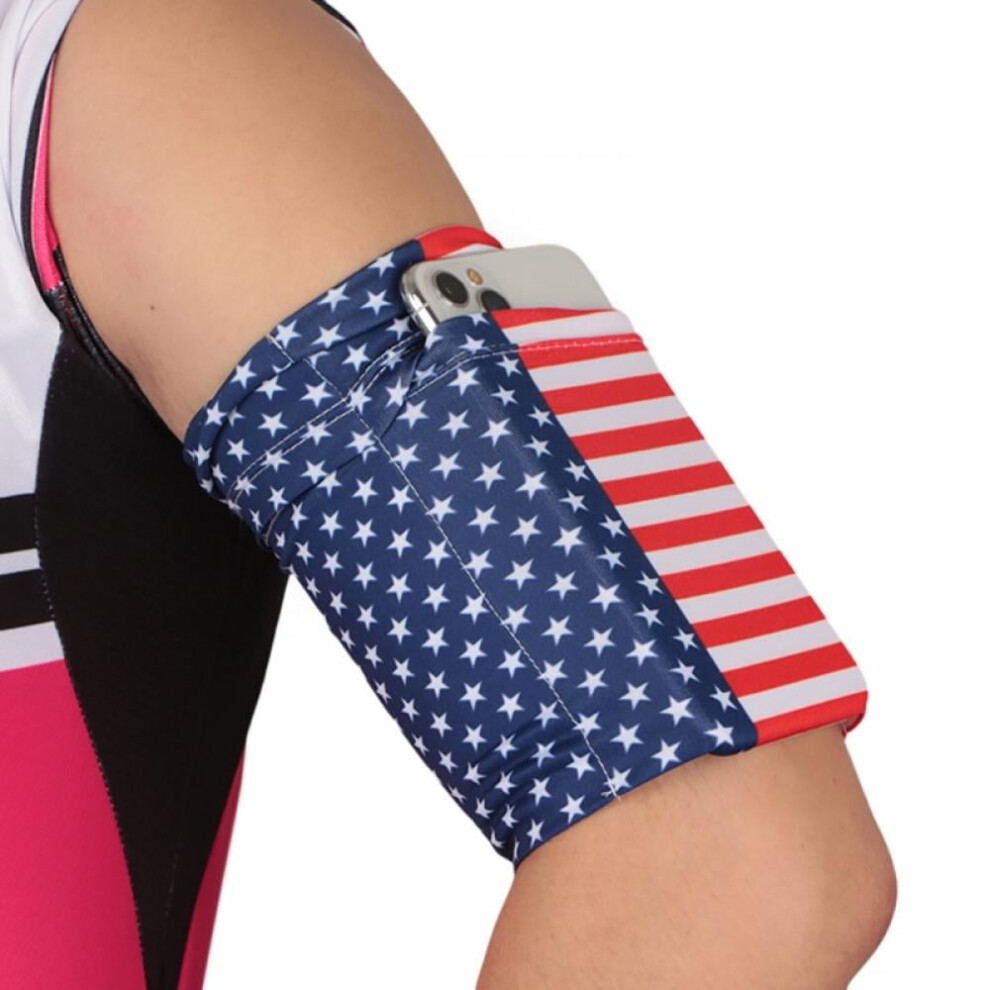 Small Cell Phone Armband For Running, Walking, Workout, Yoga - Elastic Arm Strap Holder Pouch Case Compatible With Most Phones Black/Gray/Blue 9499224714762