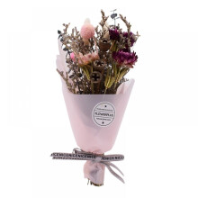 Keimprove Mini Dried Bouquet with PVC Gift Box - Natural Dry Flowers for Home, Valentine's Day, Wedding Table Decor, Gifts for Wife, Girlfriend