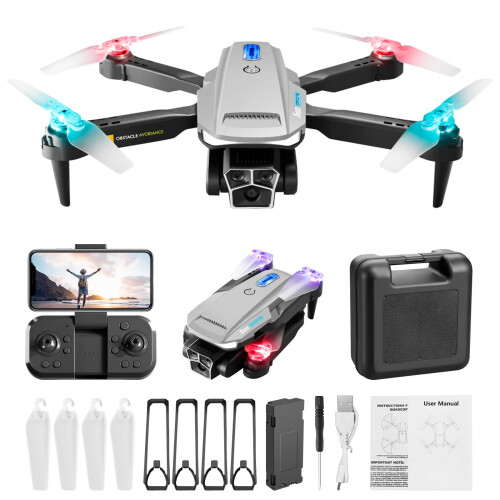 GBSELL Drones για παιδιά 8-12 ετών, FPV Drone με κάμερα, αντοχή στον άνεμο, λειτουργία Headless, 1