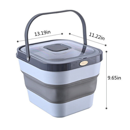 Kyursd Kitchen Gadgets, Δοχείο Αποθήκευσης Τροφής για Σκύλους (15 λίβρες), Πτυσσόμενος Κάδος 2