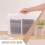 Mizh Portable Documents Box Paper File Container Written Materials Organizer (Transparent) 6