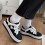 Γυναικεία φλατ παπούτσια από λινό καμβά, slip-on, sneakers με κορδόνια, άνετο ύφασμα, 8