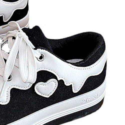 Γυναικεία φλατ παπούτσια από λινό καμβά, slip-on, sneakers με κορδόνια, άνετο ύφασμα, 1