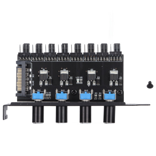 Ελεγκτής ανεμιστήρα ψύξης υπολογιστή HUB8Port12V με σχεδιασμό διπλού κουμπιού και