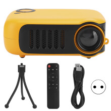 Mini Projector For Home Theater, Full Color LED LCD Video Projector Portable Pico With HDMI USB AV Interfaces Powered By Power Bank Hi Fi Stereo