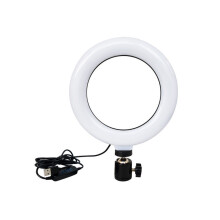 LED Selfie Ring Light with Adjustable Beauty Fill Light, Rechargeable Soft Selfie Lighting for Live Streaming Makeup Photography, Dimmable Led Ring