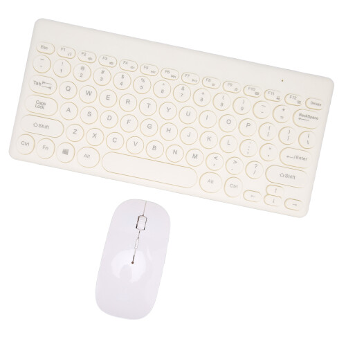 Elegant Wireless Keyboard and Mouse Combo, Retro Design Meets Modern Functionality, Sensitive Response With Exquisite Craft Round Key Hats, For Your 1