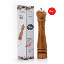 Adjustable Ceramic Rotor, Oak Wood Pepper Grinder, Elegant Kitchen Grinder for Your Gourmet Adventures (10 Inch)