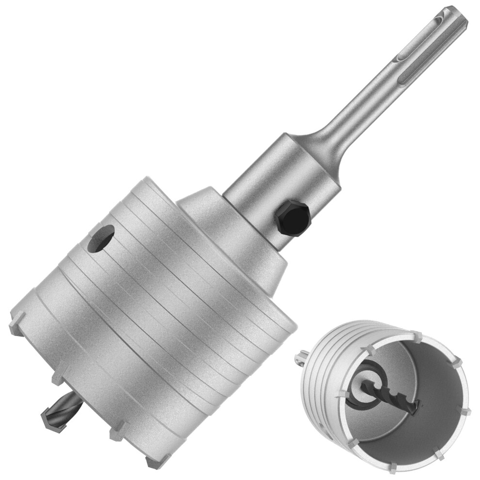 Hollow Drill Bit 110Mm With Sds Plus Adapter & Centering Bit, Lightweight 68Mm Hole Saw For Precise Drilling 9423501633934