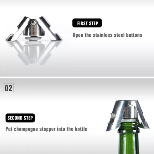 Flesafsluiter voor mousserende prosecco, wijnstopper, champagnestopper 1