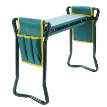The Lakeside Collection Garden Planting Bench with Green Tool Organizer and Knee Pad