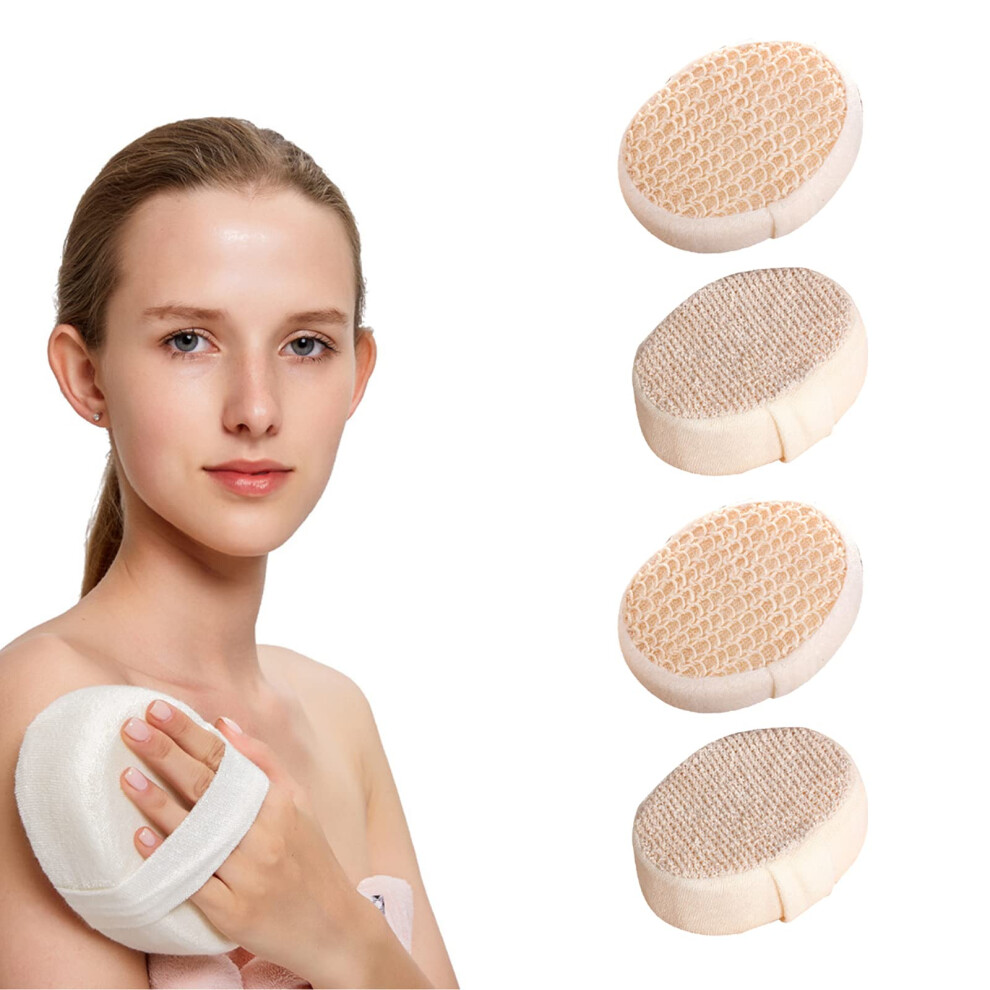4PCS Soft Exfoliating Body Scrub Sponge for Gentle Daily Exfoliation and Dead Skin Removal