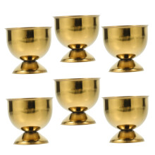 6pcs Stainless Steel Egg Cups Unbreakable Metal Holders for Soft Boiled Eggs Breakfast Tabletop