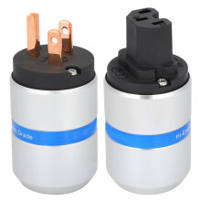 Prise d'alimentation audio haut de gamme, boîtier en aluminium assurant une finition exquise pour votre installation audio, conducteur en cuivre pur