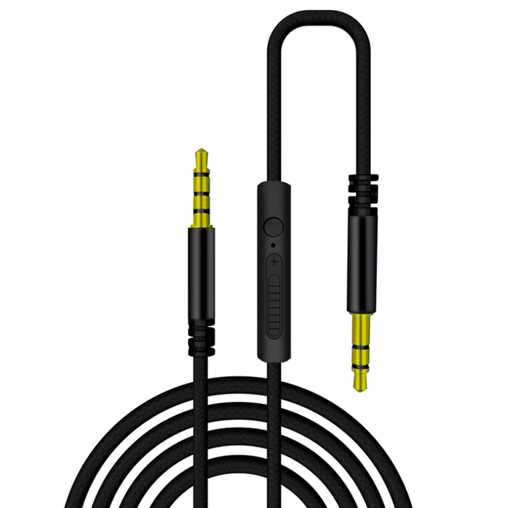 Oxygen-Free Copper Wire Audio Cable With Mic For Sound Enhancement, 3.5Mm To 3.5Mm Replacement Aux Cord With In-Line Controls, Stable Signal Transmiss 9012494367263