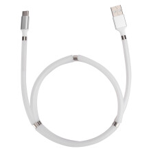 Odolný magnetický kábel, prenosný dátový kábel bez zamotania pre mobilné zariadenia, rýchle nabíjanie, silikónový magnetický absorpčný