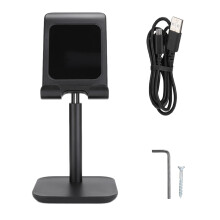 Fireproof Abs & Aluminum Alloy Phone Stand, Stable Support For Ios, Samsung, Huawei, Xiaomi Devices, Features Wireless Charging And Anti-Slip Desi