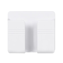 Afstandsbedieningshouder voor aan de muur, telefoonhouder met oplaadopening, ruimtebesparende wandorganizer, zelfklevende wandhouder, wandgemonteerde