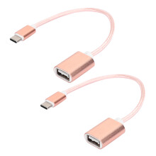 OTG kabel pro vysokorychlostní přenos dat, měděný kabel, superrychlá univerzální kompatibilita, pouzdro z hliníkové slitiny, nylonový