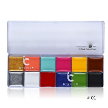 12 Colors Oil Based Face and Body Paint Set for Halloween Makeup with LongLasting Color