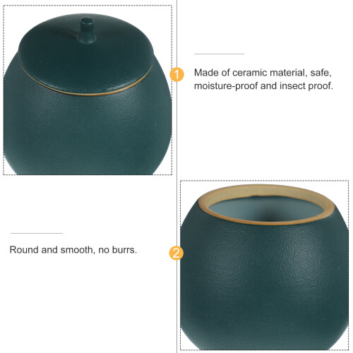 Creative Sugar Storage Jar Sealed Storage Tank Kitchen Ceramic Tea Jar 1