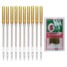 Winysin 10PCS Big Eye Sewing Needles, Size 14, Universal Hand Sewing Sharps, Organ Needle Compatible with Sewing Machines