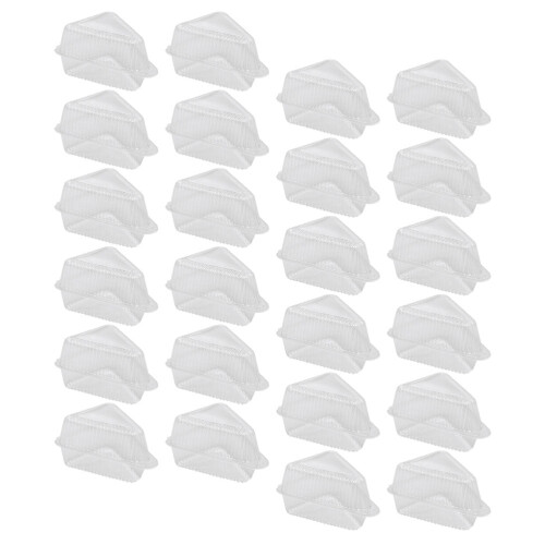WSTEER 50pcs Cake Carrier Cheese Container Cake Slice Box Pie Carrier Clear Container 1