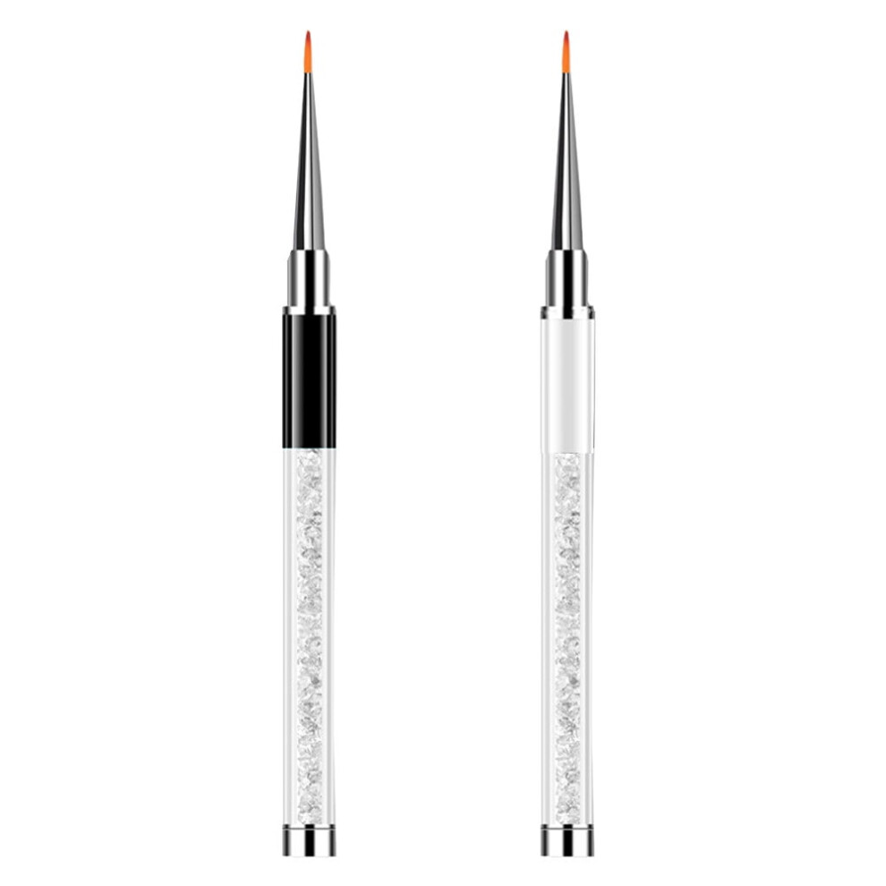 2Pcs DIY Nail Art Pens Women Nail Drawing Pens Practical Manicure Supply
